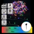 Aigostar - LED solarny świąteczny łańcuch 100xLED/8 funkcji 12m IP65 wielokolorowy 800 mAh