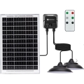 Aigostar - LED solarny żyrandol z czujnikiem 2xLED/35W/12V 6000 mAh 6500K IP65 śr. 15 cm + zdalne sterowanie