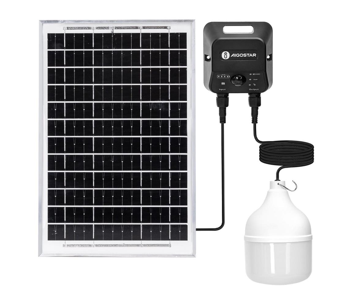 - LED solarny żyrandol z czujnikiem LED/70W/12V 6000 mAh 6500K śr. 12 cm