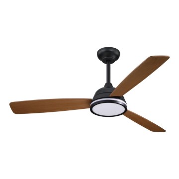 Aigostar - LED sufitowy wentylator z regulacją jasności LED/20W/230V 2700-6500K 132 cm brązowy + pilot zdalnego sterowania