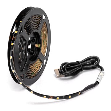 Aigostar - LED Taśma 2m LED/4,9W/5V 2700K IP65 czarna