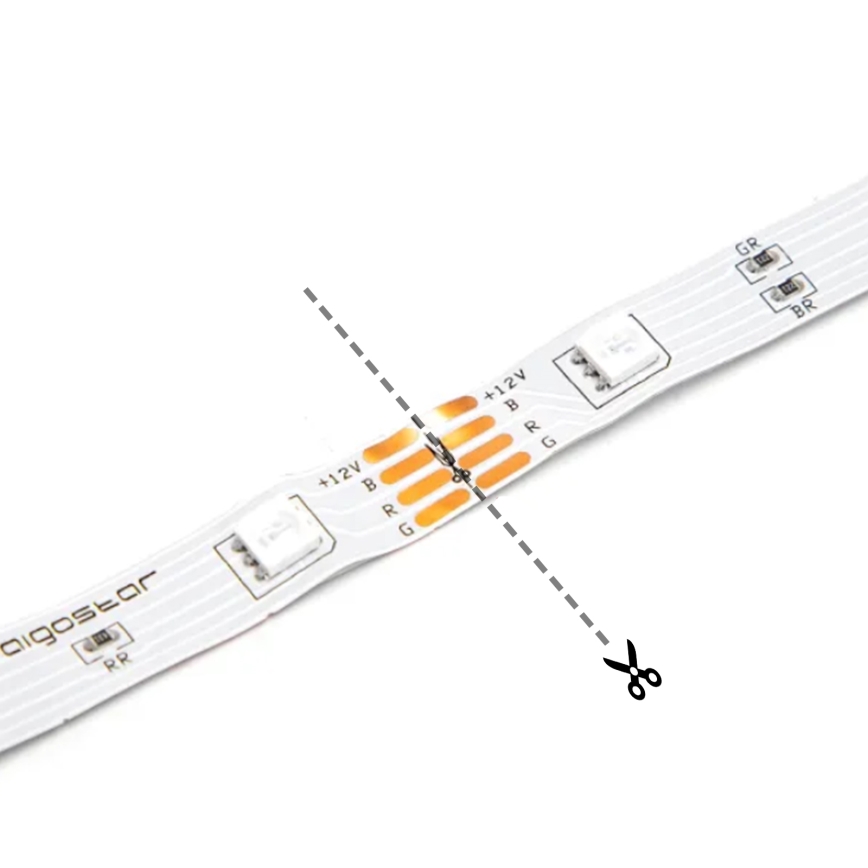 Aigostar - LED Taśma 2m LED/4,9W/5V 2700K IP65 czarna