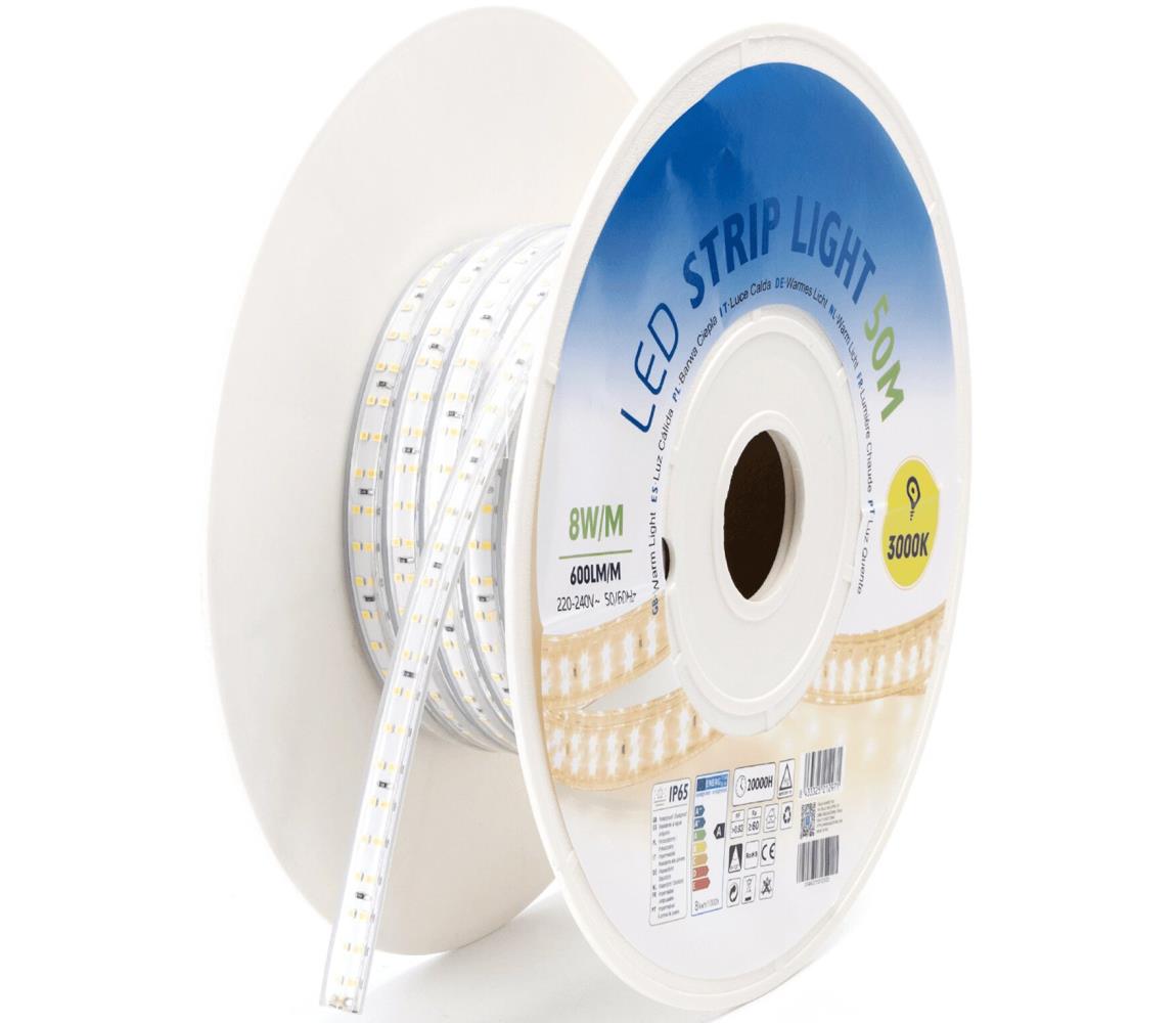 - LED Taśma LED/400W/230V 50m 3000K IP65