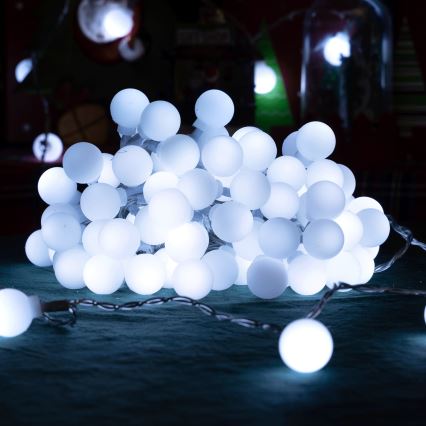 Aigostar - LED zewnętrzny łańcuch dekoracyjny 100xLED/8 funkcji 10m IP44 zimna biel
