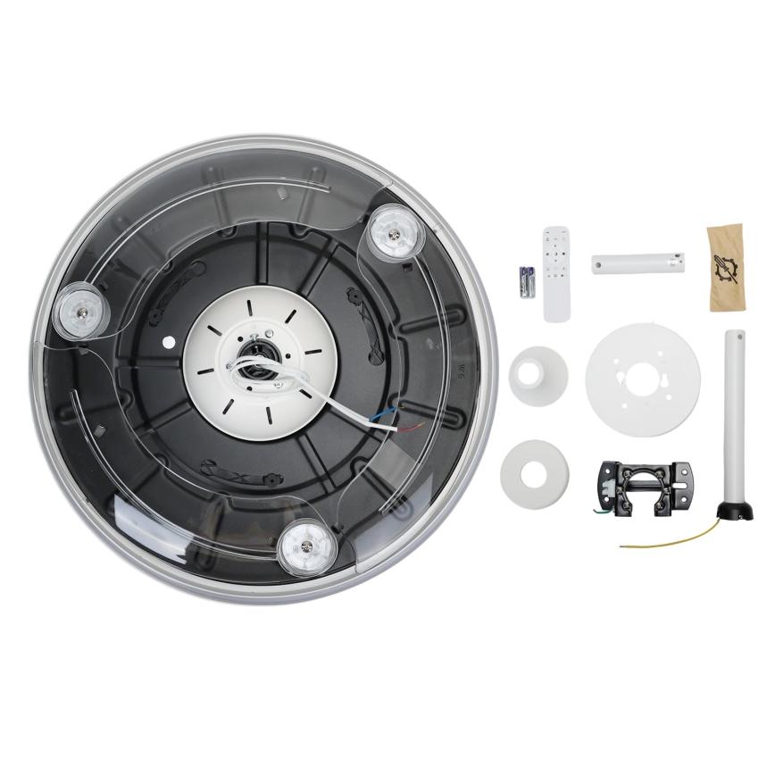 Aigostar - LED sufitowy wentylator z regulacją jasności LED/50W/230V 2700-6500K 106 cm biały + pilot zdalnego sterowania