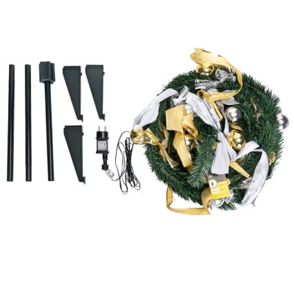 Aigostar - LED Choinka zewnętrzna 80xLED 1,2m IP44, biało-złota, ciepła biel