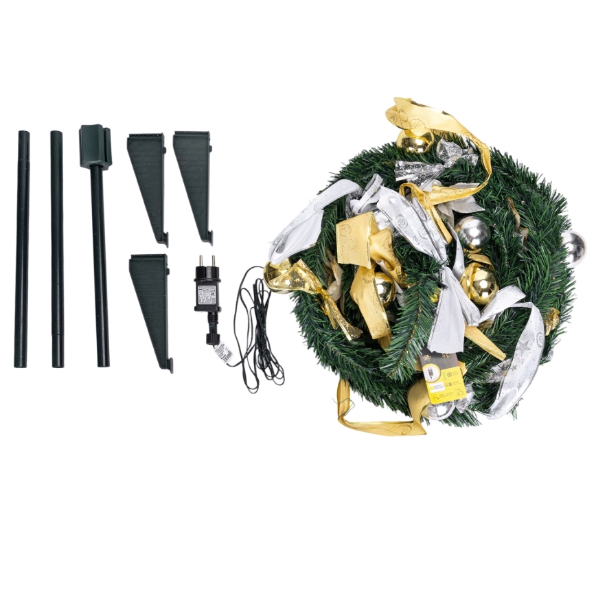 Aigostar - LED Choinka zewnętrzna 80xLED 1,2m IP44, biało-złota, ciepła biel