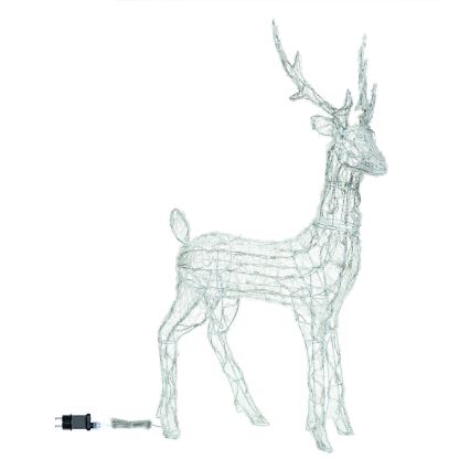 Aigostar - LED zewnętrzna dekoracja świąteczna 180xLED/8 funkcji 1,05m IP44 zimna biel jeleń