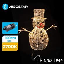 Aigostar - LED Zewnętrzna dekoracja bożonarodzeniowa 3,6W/31/230V 2700K 120 cm IP44 bałwan