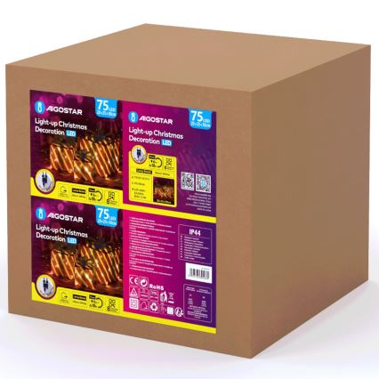 Aigostar- LED Zewnętrzna dekoracja bożonarodzeniowa 3,6W/31/230V 2700K 20/25/30cm IP44 prezenty