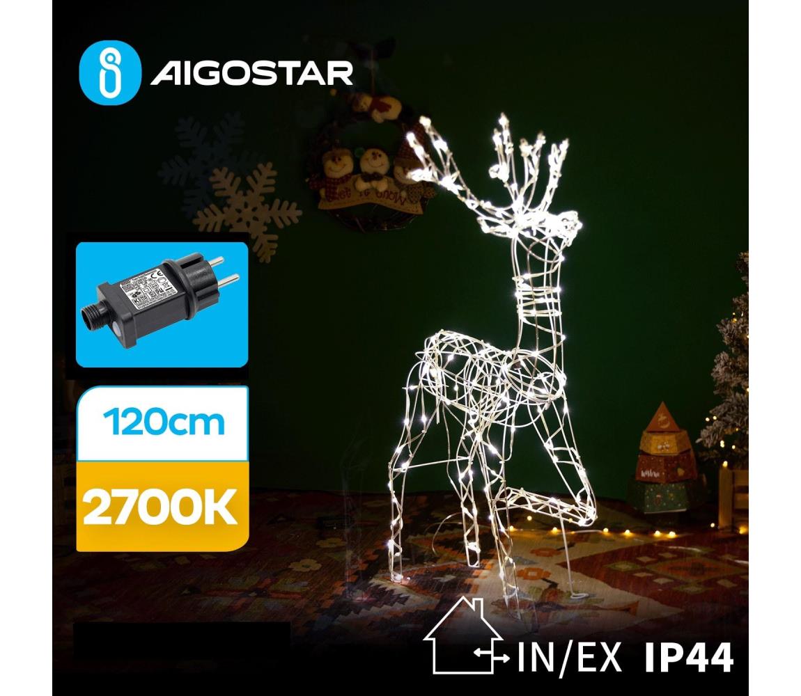 - LED Zewnętrzna dekoracja bożonarodzeniowa LED/3,6W/31/230V 2700K 120cm IP44 renifer