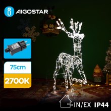 Aigostar - LED Zewnętrzna dekoracja bożonarodzeniowa LED/3,6W/31/230V 2700K 75 cm IP44 renifer