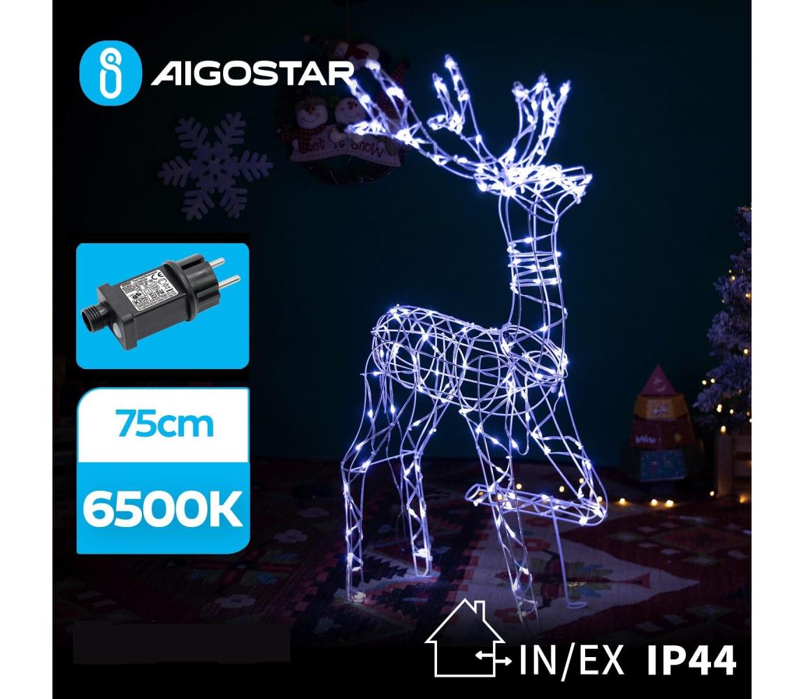 - LED Zewnętrzna dekoracja bożonarodzeniowa LED/3,6W/31/230V 6500K 75cm IP44 renifer