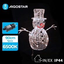 Aigostar-LED Zewnętrzna dekoracja bożonarodzeniowa LED/3,6W/31/230V 6500K 90cm IP44 bałwan
