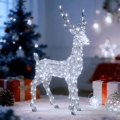 Aigostar - LED zewnętrzna dekoracja świąteczna 180xLED/8 funkcji 1,05m IP44 zimna biel jeleń