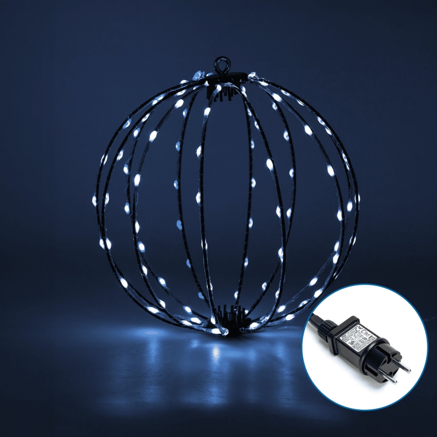 Aigostar - LED zewnętrzna dekoracja świąteczna 3,6W/230V kula 30cm IP44 zimna biała