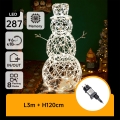 Aigostar - LED zewnętrzna dekoracja świąteczna 3,6W/31/230V 2700K 120 cm IP44 bałwan