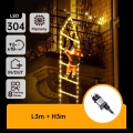 Aigostar - LED zewnętrzna dekoracja świąteczna 304 diod LED/8 funkcji 3 m IP44 ciepła biel