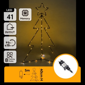 Aigostar - LED Zewnętrzna dekoracja świąteczna 41xLED/3,6W/230V 40 cm IP44 ciepła biała choinka