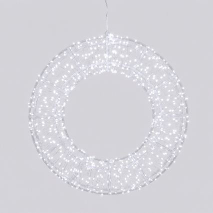 Aigostar - LED zewnętrzna dekoracja świąteczna, 540 diod LED/6 W/230 V, IP44, zimne białe światło, okrąg o średnicy 45 cm