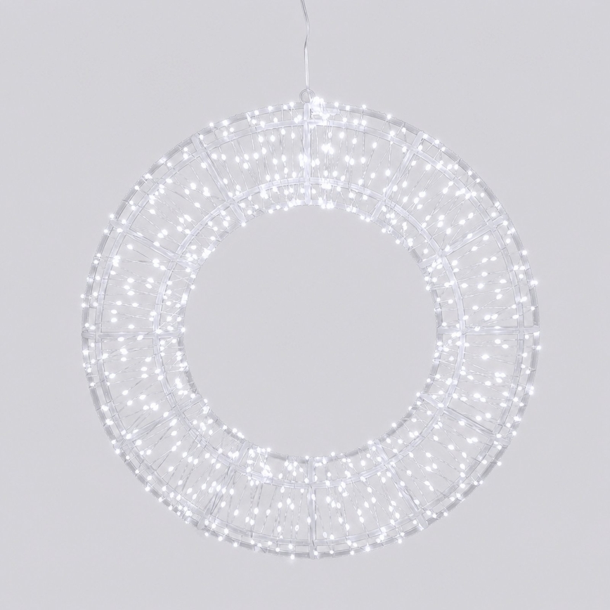 Aigostar - LED zewnętrzna dekoracja świąteczna, 540 diod LED/6 W/230 V, IP44, zimne białe światło, okrąg o średnicy 45 cm