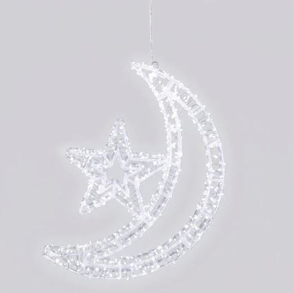 Aigostar - LED Zewnętrzna dekoracja świąteczna 540xLED/6W/230V 43 cm IP44 zimna biel księżyc