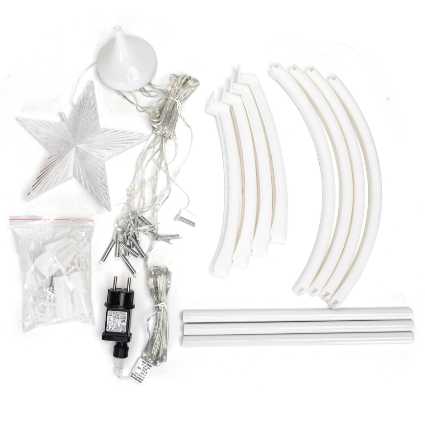 Aigostar - LED zewnętrzna dekoracja świąteczna LED/3,6W/230V 120 cm IP44 zimna biel