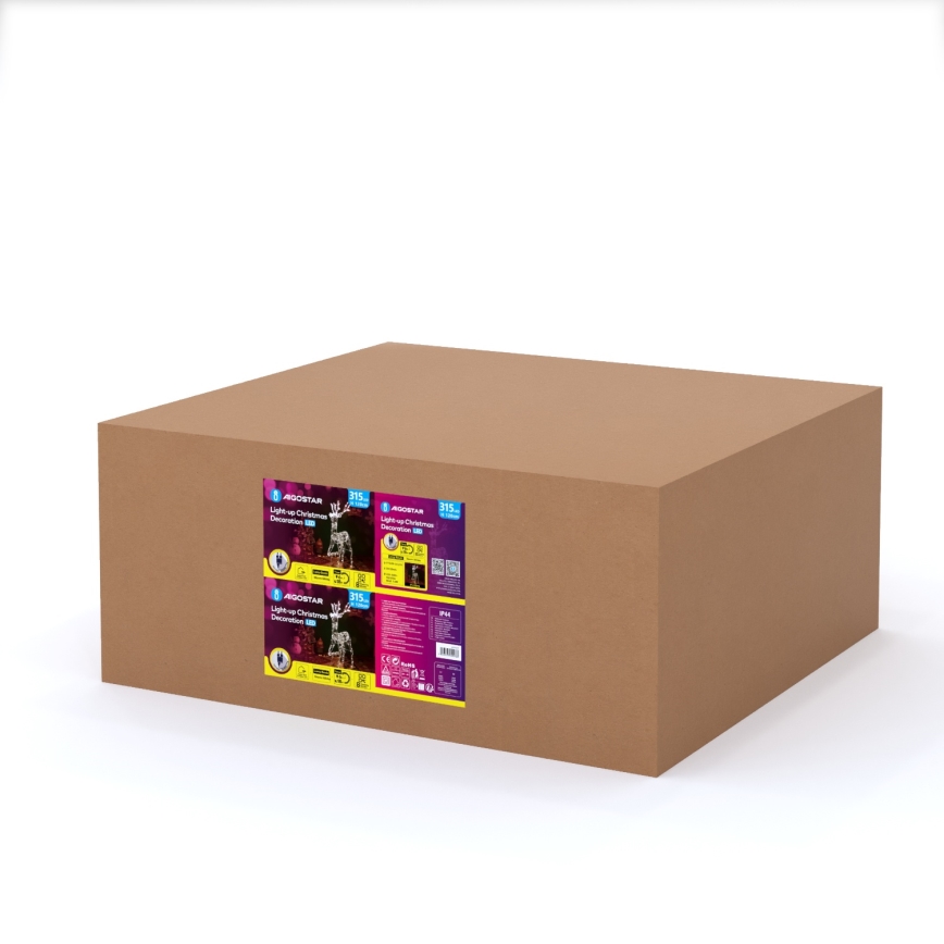 Aigostar - Zewnętrzna dekoracja świąteczna LED/3,6W/31/230V 2700K 120 cm IP44 renifer