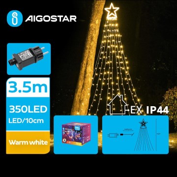 Aigostar - LED zewnętrzna dekoracja świąteczna LED/6W/230V 3,5m IP44 ciepła biel