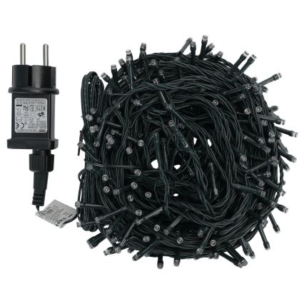 Aigostar - LED zewnętrzny łańcuch świąteczny 300xLED/8 funkcji 30m IP44 zimna biel