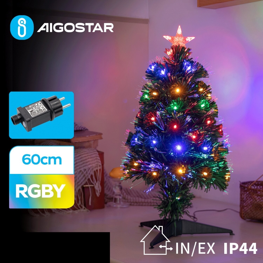 Aigostar - LED zewnętrzne bożonarodzeniowe drzewko LED/3,6W/230V 60 cm IP44 wielobarwny