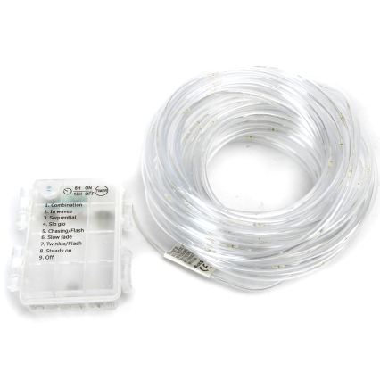 Aigostar - Zewnętrzny łańcuch świąteczny LED 100xLED/8 funkcji 3xAA 10,3m IP44 wielokolorowy