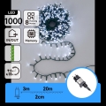 Aigostar - LED zewnętrzne lampki świąteczne 1000xLED/8 funkcji 23m IP44 zimna biel