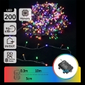 Aigostar -LED Zewnętrzne lampki świąteczne 200 diod LED/8 trybów 3xAA 10,3 m IP44 wielokolorowe