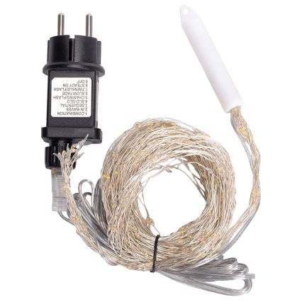 Aigostar - LED zewnętrzne lampki świąteczne 900xLED/8 funkcji 6m IP44 ciepła biel