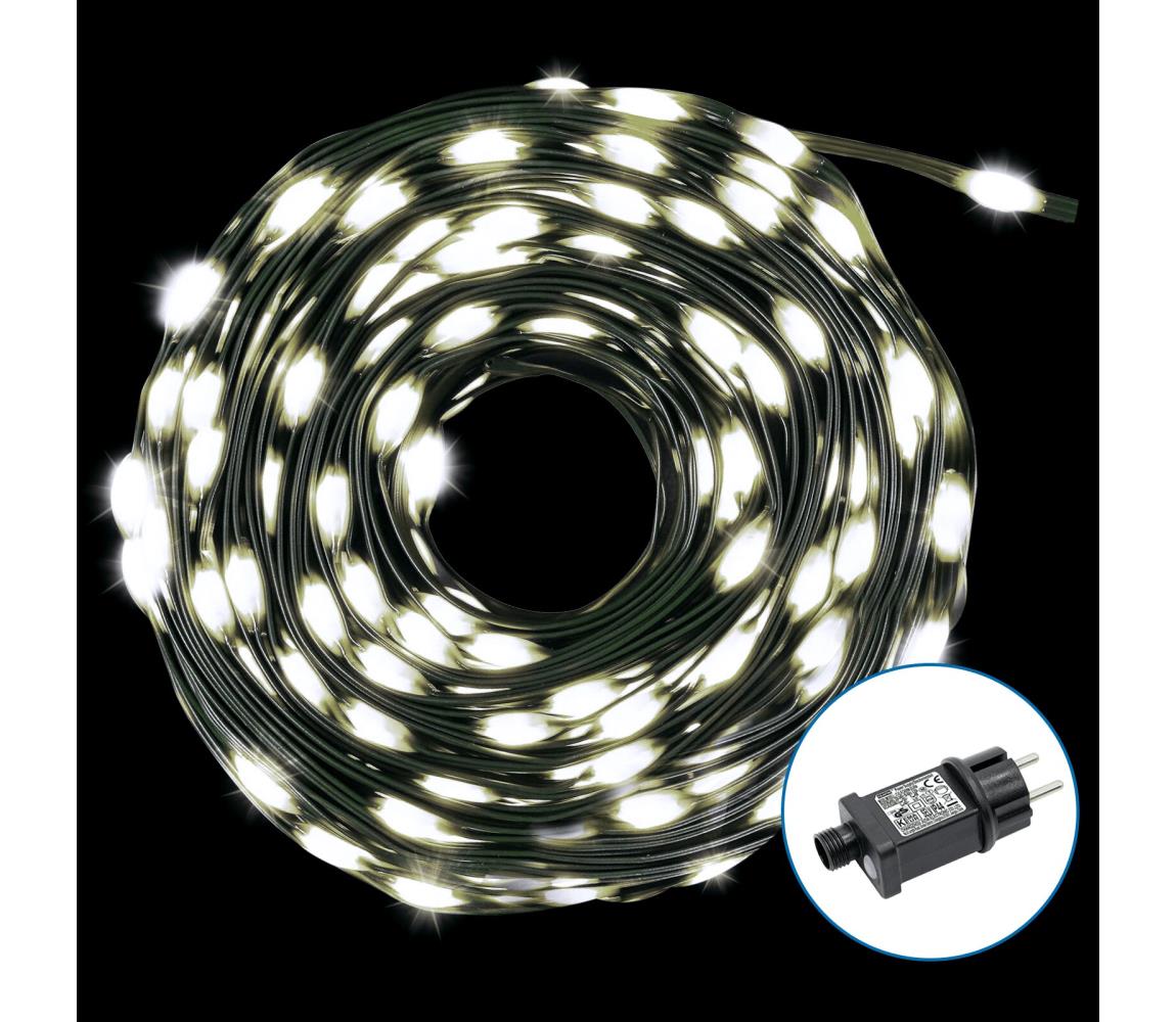 - LED Zewnętrzny łańcuch bożonarodzeniowy 300xLED/8 funkcji 33m IP44 zimna biel