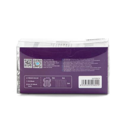Aigostar - LED Zewnętrzny łańcuch bożonarodzeniowy 100xLED/8 funkcji 3xAA 4x1m IP44 wielobarwny