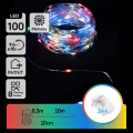 Aigostar - LED Zewnętrzny łańcuch bożonarodzeniowy 100xLED/8 funkcji/3xAA10,3m IP44 wielokolorowy