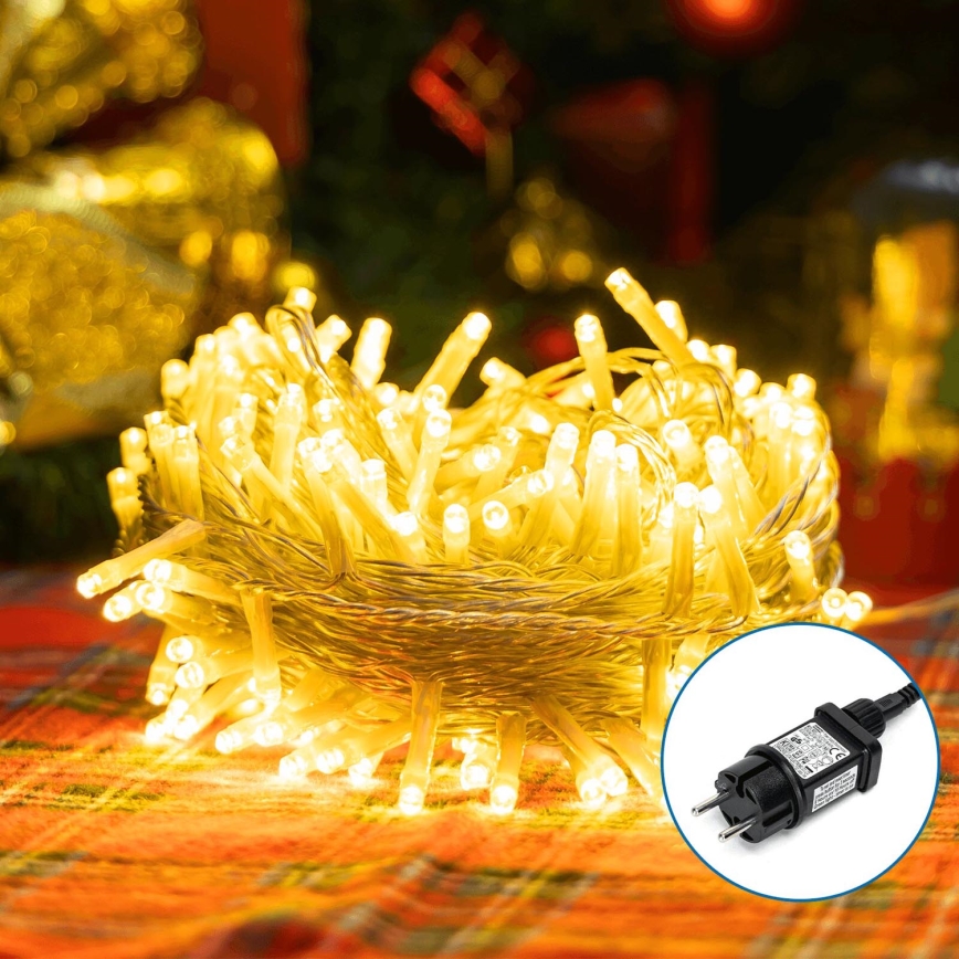 Aigostar - LED Zewnętrzny łańcuch bożonarodzeniowy 200xLED/8 funkcji 23m IP44 ciepła biel