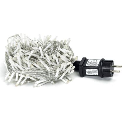 Aigostar - LED Zewnętrzny łańcuch bożonarodzeniowy 200xLED/8 funkcji 23m IP44 ciepła biel