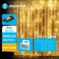 Aigostar - LED Zewnętrzny łańcuch bozonarodzeniowy 200xLED/8 funkcji 5x2m IP44 ciepła biel