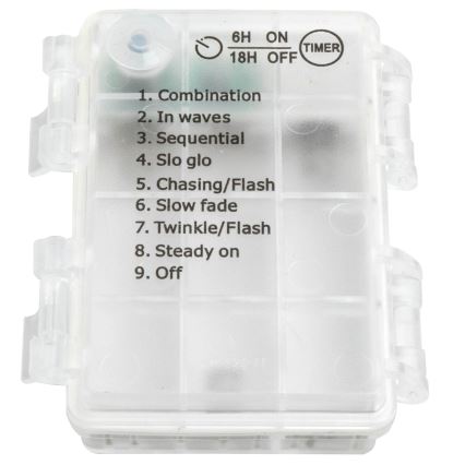Aigostar - LED Zewnętrzny łańcuch bożonarodzeniowy 200xLED/8 funkcji 6x1,5m IP44 zimna biel