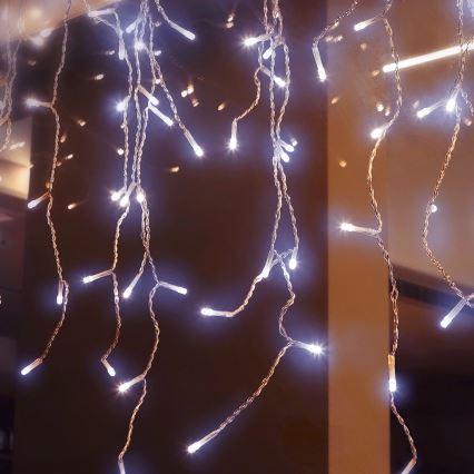 Aigostar - LED Zewnętrzny łańcuch bożonarodzeniowy 400xLED/8 funkcji 23x0,6m IP44 zimna biel