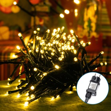 Aigostar - LED Zewnętrzny łańcuch bożonarodzeniowy 600xLED/8 funkcji 18m IP44 ciepła biel