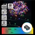 Aigostar - LED zewnętrzny łańcuch świąteczny 100 diod LED/8 funkcji 3xAA 5,3 m IP44 wielokolorowy