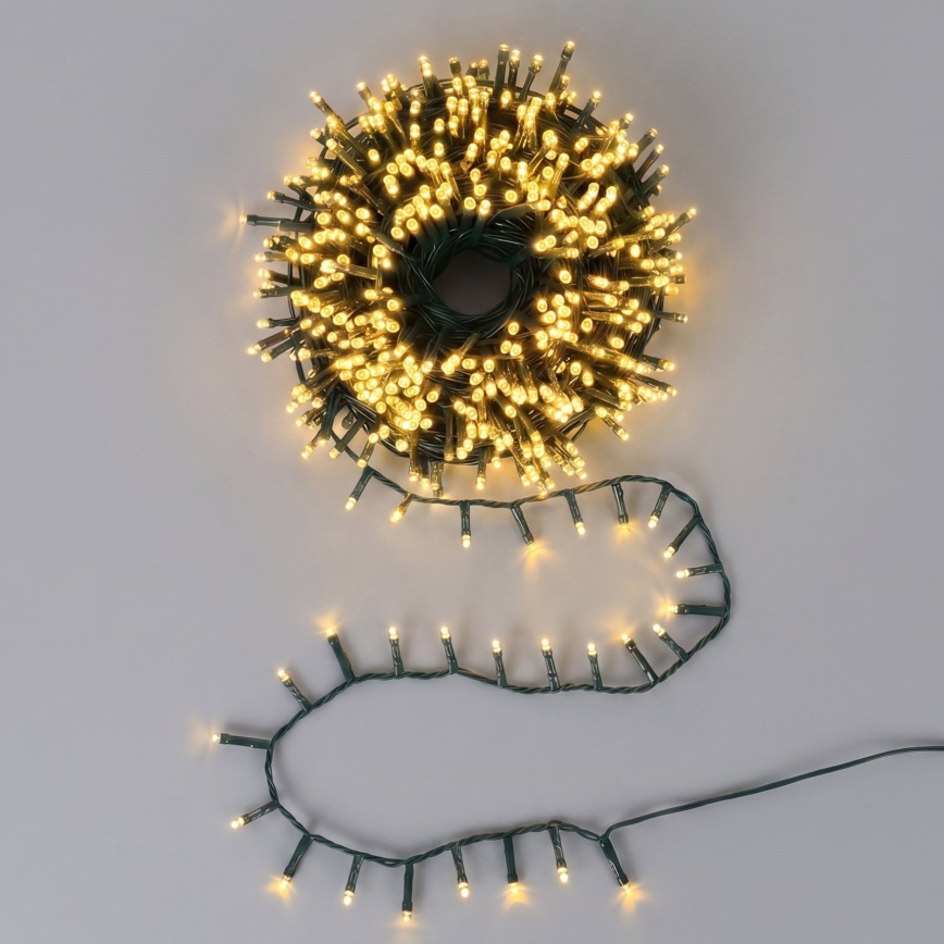 Aigostar - LED zewnętrzny łańcuch świąteczny 1000 diod LED/8 funkcji 23 m IP44 ciepła biel