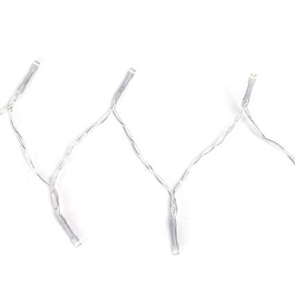 Aigostar - Zewnętrzny łańcuch świetlny świąteczny 100 diod LED/8 funkcji/3xAA 10,3m IP44 zimna biała