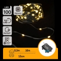 Aigostar - LED zewnętrzny łańcuch świąteczny 100xLED/8 funkcji 3xAA 10,3m IP44 ciepła biel