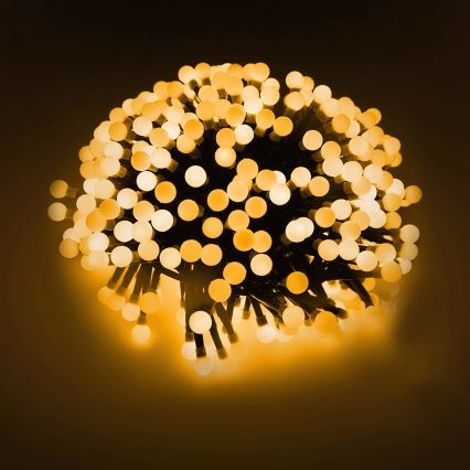 Aigostar - LED zewnętrzne lampki świąteczne 100 diod LED/8 funkcji 3xAA 10,3m IP44 ciepła biel