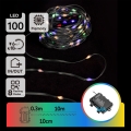 Aigostar-LED Zewnętrzny łańcuch świąteczny 100xLED/8 funkcji 3xAA 10,3m IP44 wielokolorowy